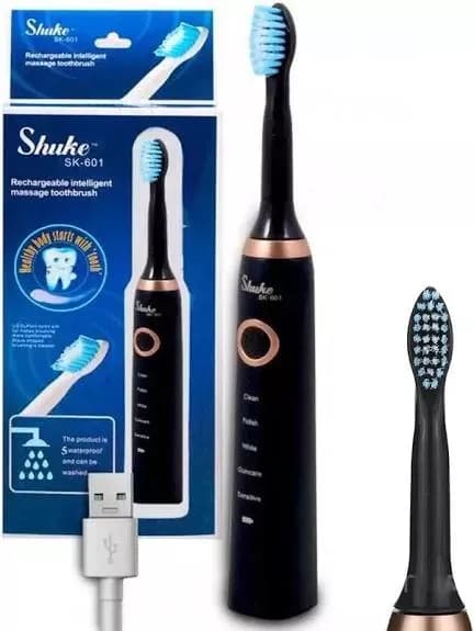 Електрична зубна щітка з 4 насадками, 5 режимів роботи