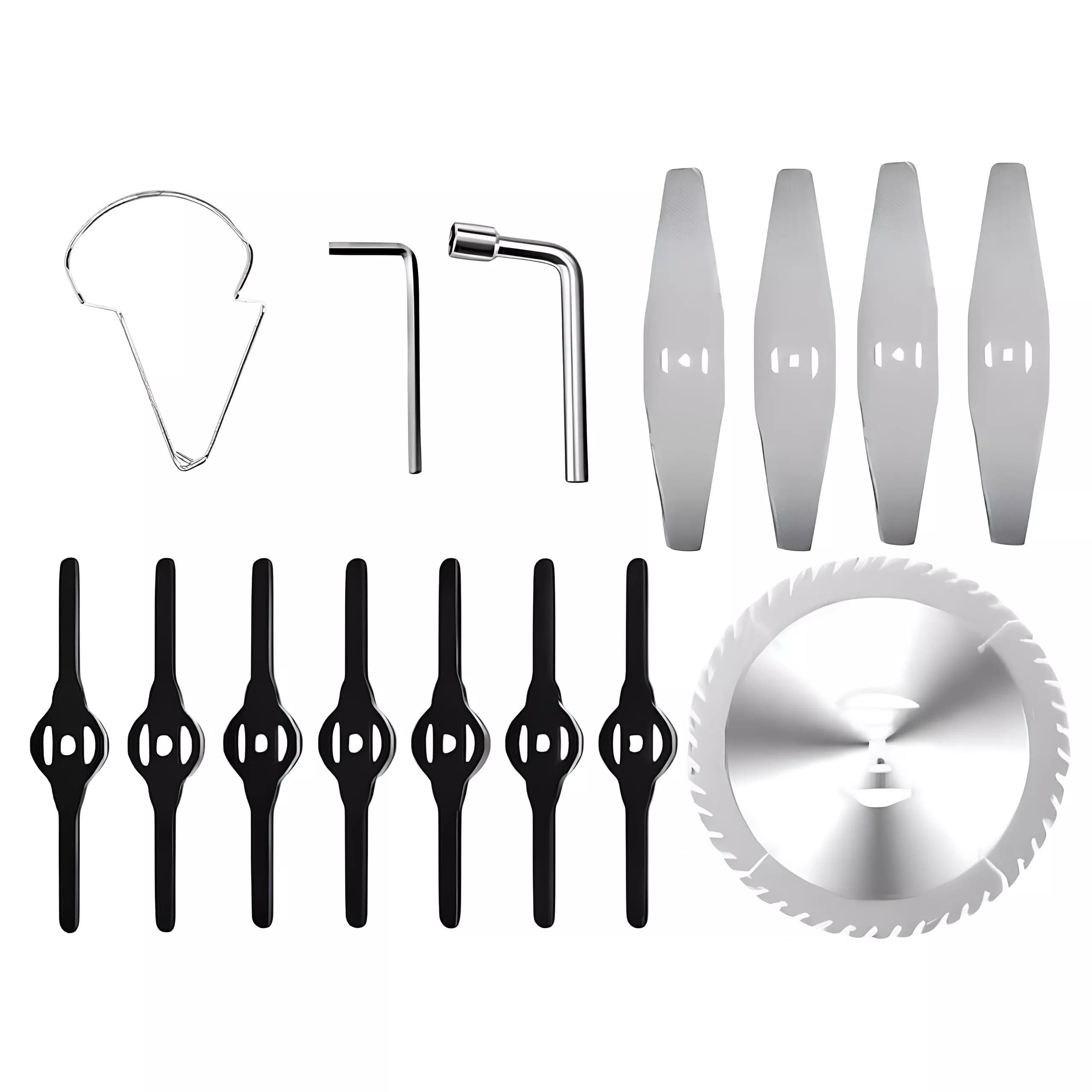 Набір додаткових насадок на триммер для трави.