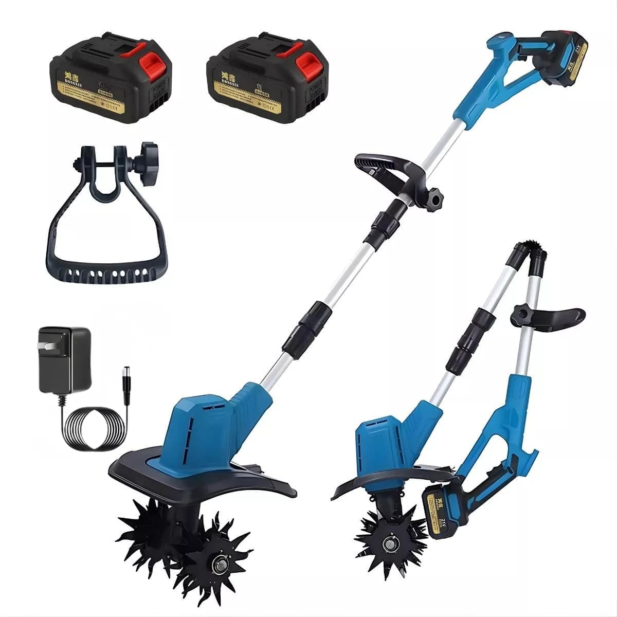 Безщітковий акумуляторний культиватор для розпушування ґрунту 48V, 2 АКБ